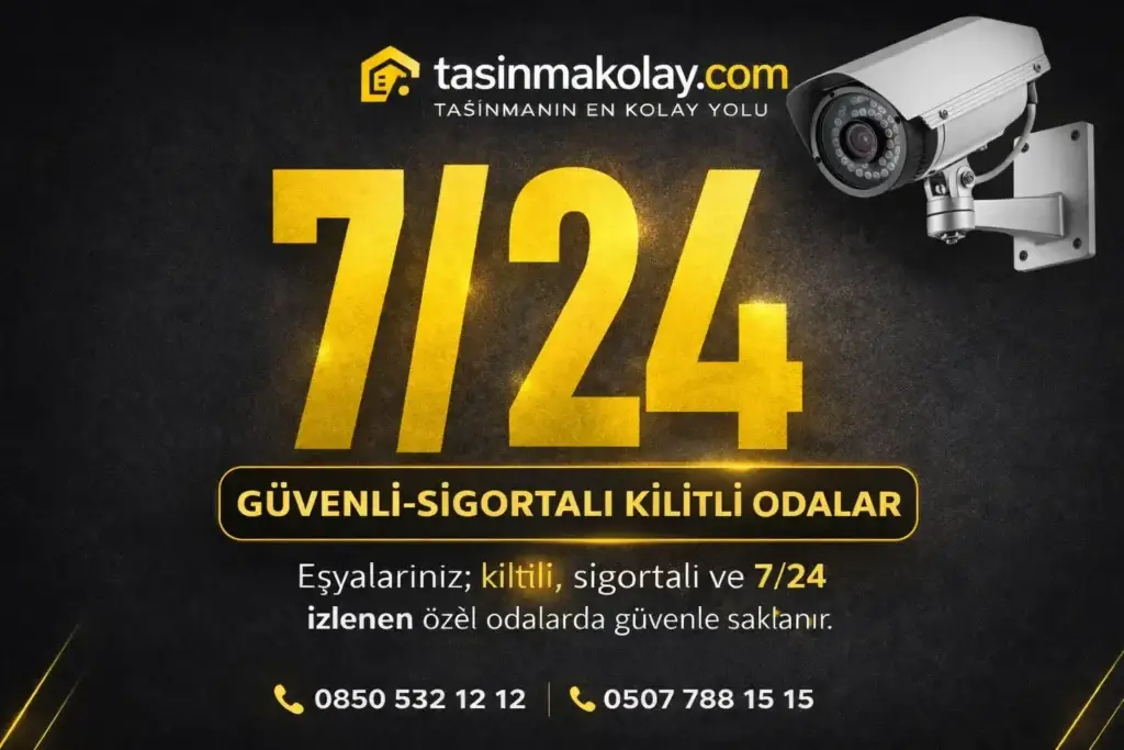 7/24 kamera ile izlenen güvenli eşya depolama tesisleri İstanbul