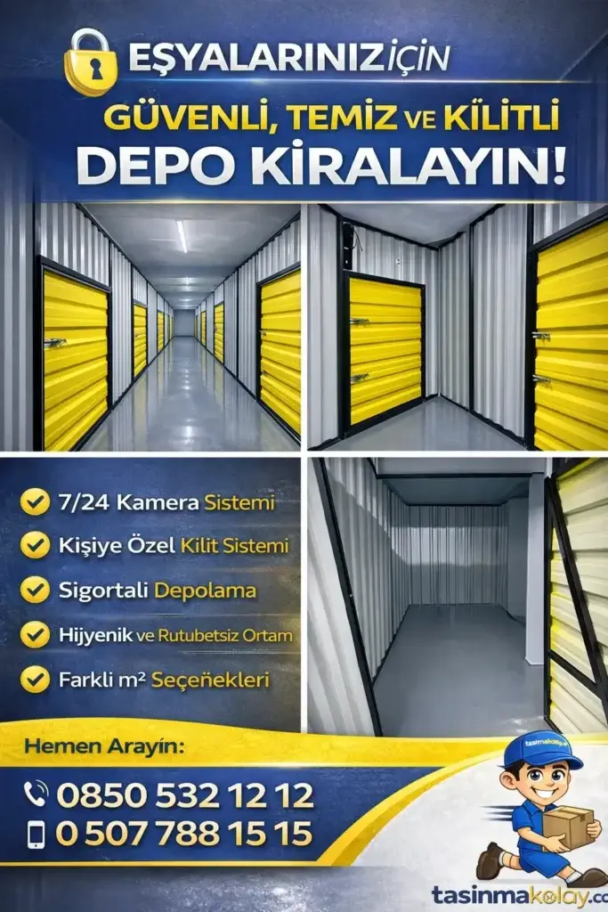 İstanbul kiralık eşya deposu temiz ve kilitli oda sistemli depo alanları