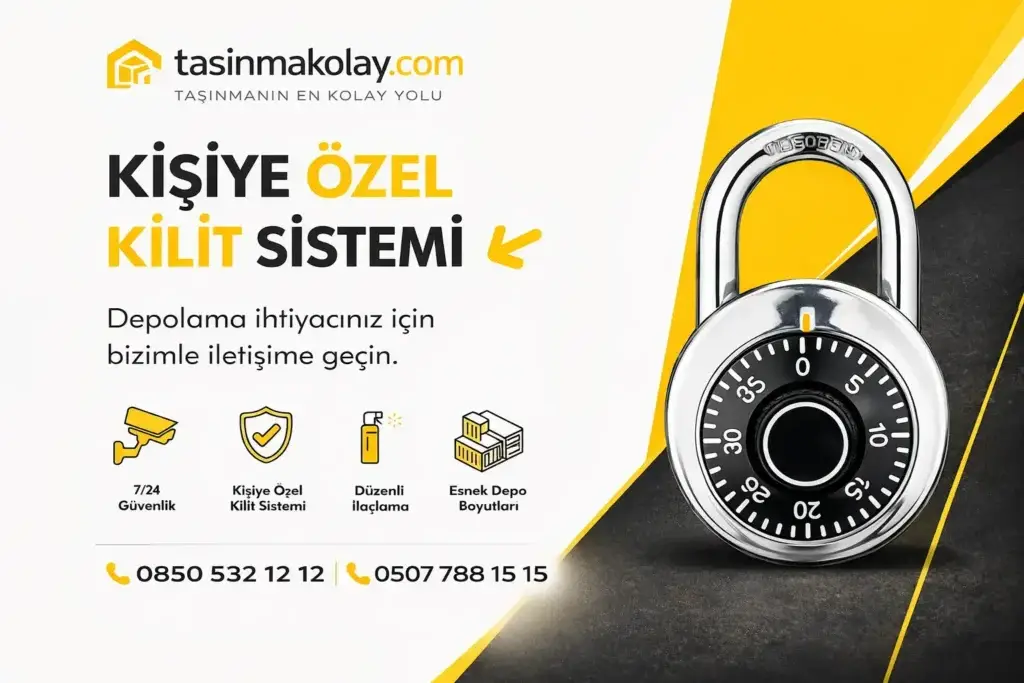 Kişiye özel kilitli oda sistemi ile eşya depolama anahtar teslim çözüm